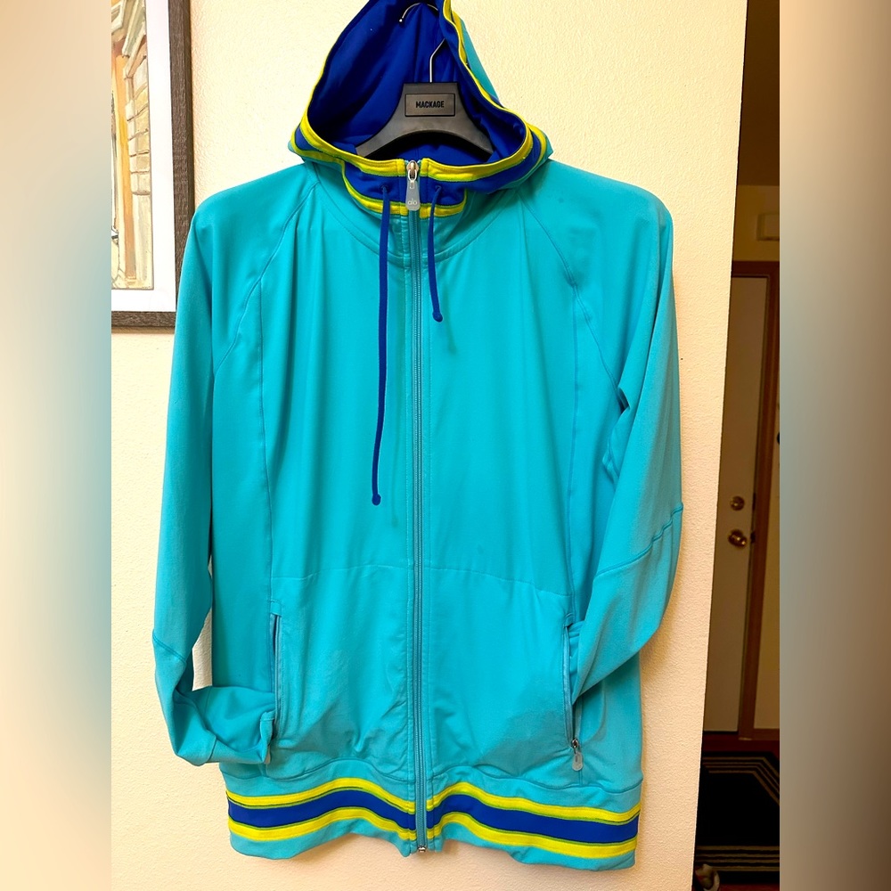 Alo Yoga blue sport athletic sport jacket. Size XL